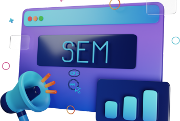 Imagen que muestra una estrategia de marketing digital SEM en una pantalla moderna.